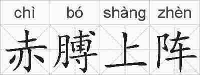 赤膊上阵的拼音