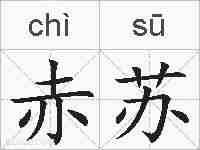赤苏的拼音