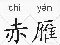 赤雁的拼音