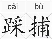 踩捕的拼音