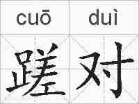 蹉对的拼音