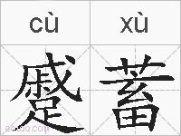 蹙蓄的拼音