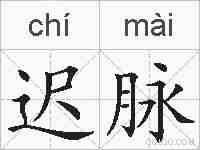 迟脉的拼音