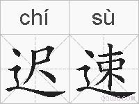 迟速的拼音