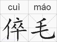 倅毛的拼音