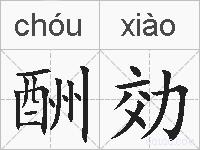 酬効的拼音