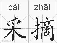 采摘的拼音