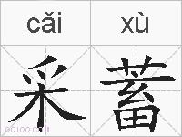 采蓄的拼音