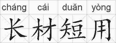 长材短用的拼音