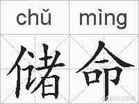 储命的拼音