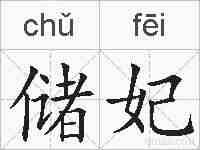 储妃的拼音