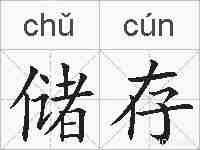 储存的拼音