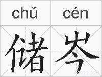 储岑的拼音