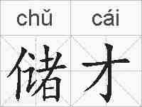 储才的拼音