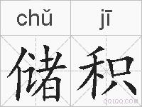 储积的拼音