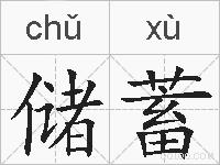 储蓄的拼音