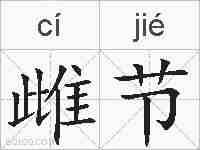 雌节的拼音