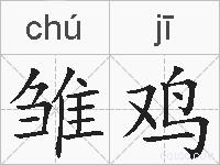 雏鸡的拼音