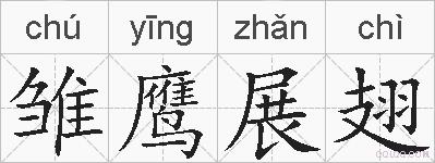 雏鹰展翅的拼音