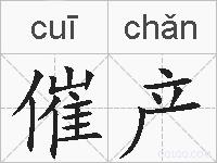 催产的拼音
