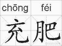 充肥的拼音