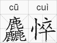 麤悴的拼音