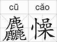 麤懆的拼音