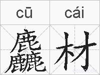 麤材的拼音
