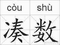 凑数的拼音