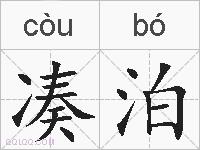 凑泊的拼音
