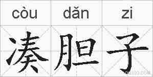 凑胆子的拼音