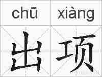 出项的拼音