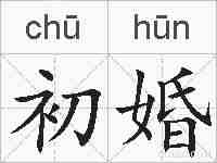 初婚的拼音