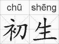 初生的拼音