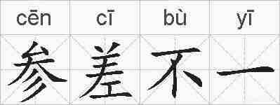 参差不一的拼音