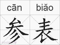 参表的拼音