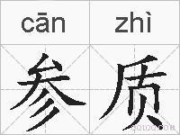 参质的拼音