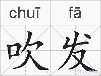 吹发的拼音