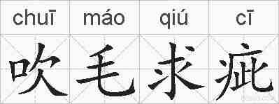 吹毛求疵的拼音