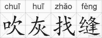 吹灰找缝的拼音