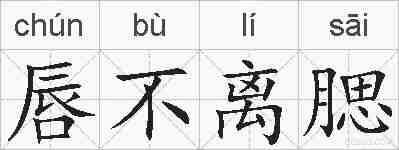 唇不离腮的拼音