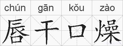 唇干口燥的拼音