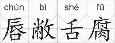 唇敝舌腐的拼音