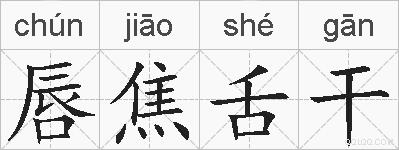 唇焦舌干的拼音