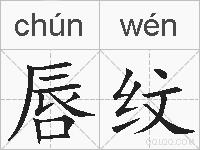 唇纹的拼音