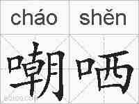 嘲哂的拼音