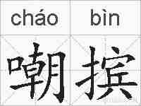 嘲摈的拼音