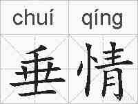 垂情的拼音