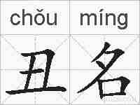 丑名的拼音
