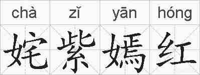 姹紫嫣红的拼音